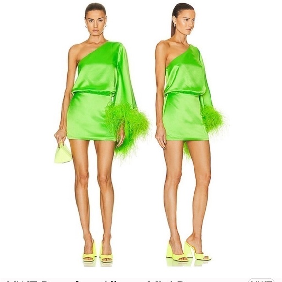 Retrofete Allegra Dress Lime Punch New with tags